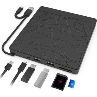 External CD/DVD Drive for Laptop, DVD Player for Laptop Compatible with Laptop Desktop Mac,Windows 11/10/8/7 Linux