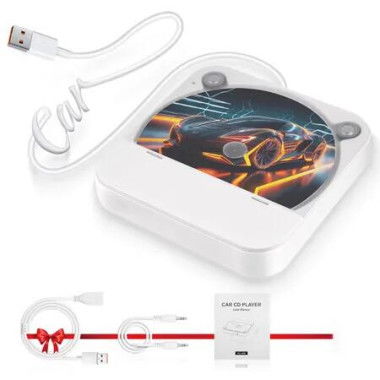 External Portable CD Player for Car,Car CD Player with USB Port AUX Port,Extra USB Extension Cable,Universal USB CD Player