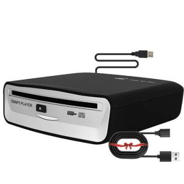 External Universal CD Player for Car,Portable CD Player,Plugs into Car USB Port,Laptop,TV,Mac,Computer,for Android 4.4 and Above Navigation