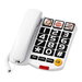 Extra-Loud (110dB) Landline Phone for Seniors and Hearing Impaired, Hearing Aid Compatible, Large Button Corded Phone with 3 Photo Speed Dial, White. Available at Crazy Sales for $34.95