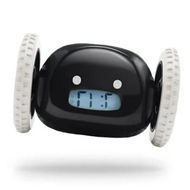 Detailed information about the product Extra Loud Run-Away Alarm Clock on Wheels for Heavy Sleepers, with Funny Rolling and Jumping Action (Black)