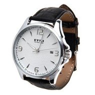 Detailed information about the product EYKI ELF8465G-S0102 Men's Vouge Auto-Mechanical Genuine Leather Strap Analog Wrist Watch - Black + White