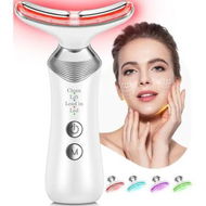 Detailed information about the product Face and Neck Massager, LED Facial Massager for Skin Care, Multifunctional Beauty Massager Tools