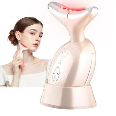 Face Massager Tool, Face Sculpting Tool with Thermals and Vibration, 3 Modes Portable Face Neck Device for Skin Care (Dusty Pink)