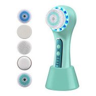 Detailed information about the product Face Scrubber Exfoliator, Facial Cleansing Brush Rechargeable IPX7 Waterproof with 5 Brush Heads