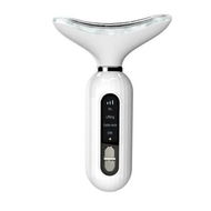 Detailed information about the product Facial and Neck Massager, Soothing and Relaxing Face Massager Device with 3 Color LED Model, Vibration and Thermal Functions for Skin Care (White)