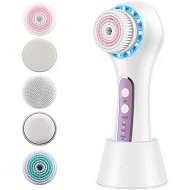 Detailed information about the product Facial Cleansing Brush Rechargeable Waterproof with 5 Brush Heads,Face Spin Brush for Exfoliating, Massaging and Deep Cleansing