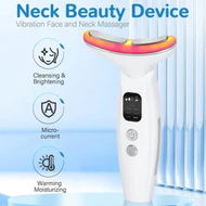 Detailed information about the product Facial Neck Massager Skin Care Tool 7 Colors LED Light and Heat Mode Rechargeable, Improve Firm Tightening