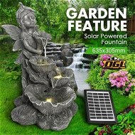 Detailed information about the product Fairy 4-Tier Solar Water Fountain Garden Features Outdoor Bird Bath With Led Light