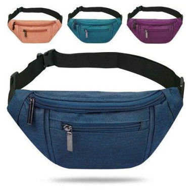 Fanny Pack For Men Women Crossbody Waist Bag Pack Belt Bag For Travel Walking Running Hiking Cycling Easy Carry Any Phone Wallet (Dark Blue)