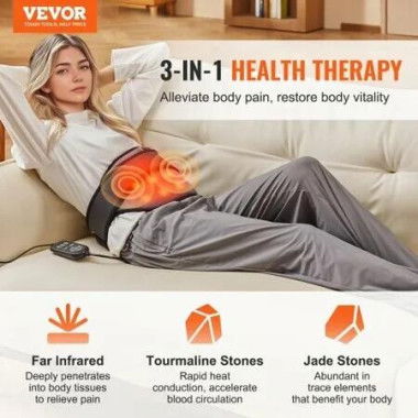 Far Infrared Heating Pad 10 Natural Jade & 10 Tourmaline Stone Heating Pad