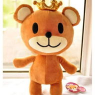 Detailed information about the product Fashion Crown Bear Plush Doll Toy Collection Decoration Plaything For Kids Children