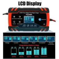 Detailed information about the product Fast Efficient 8-Amp Car Battery Charger and Maintainer with Temperature Compensation Trickle charging for long-term battery maintenance,LCD Display,support both 12V & 24V batteries