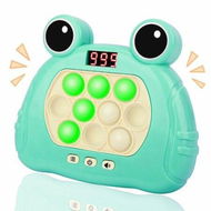 Detailed information about the product Fast Push Game Fidget Toys Pop Game Handheld Bubble Game Console Light up Pop Game Sensory Fidget Toys for Kids Ages 3+ for Boys and Girls,Birthday Gift (Frog-Green)