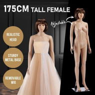 Detailed information about the product Female Mannequin Full Body With Short Wig Manikin Torso Display Stand Dress Form 175CM Adjustable Detachable Skin Tone