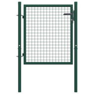 Detailed information about the product Fence Gate Steel 100x75 Cm Green