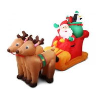 Detailed information about the product Festiss 2.2m Santa and Reindeer Christmas Inflatable with LED FS-INF-09