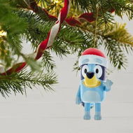 Detailed information about the product Festive Bluey Blow Mold Ornament: Add Holiday Cheer to Your Home with the Beloved Blue Heeler in a Santa Hat