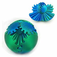 Detailed information about the product Fidget Toy Gear Ball 3D Printed Spin Stress Relief Desk Anxiety Relaxing Blue Green Fun