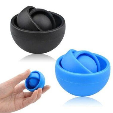 Fidget Toy,Fidget Gyro Toys,Gift Ideas Fidgets Gifts for Boys Girls Teens Kids,ADHD Autism Stress Relief Finger Toy Hand Fidget Spinner (Black+Blue,2Pack)