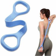 Detailed information about the product Figure 8 Fitness Resistance Band With Handles Shoulder Stretch Bands Blue