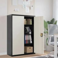 Detailed information about the product File Cabinet Anthracite and White 90x40x140 cm Steel