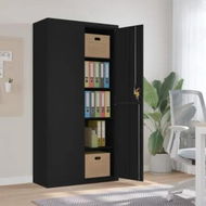 Detailed information about the product File Cabinet Black 90x40x180 cm Steel