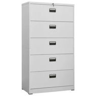 Detailed information about the product Filing Cabinet Light Grey 90x46x164 cm Steel