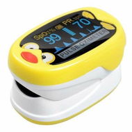 Detailed information about the product Fingertip OLED Kids Pulse Oximeter Pediatric SpO2 Blood Oxygen Saturation Monitor Col. Yellow Bird.