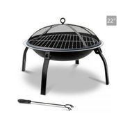 Detailed information about the product Fire Pit BBQ Charcoal Smoker Portable Outdoor Camping Pit Patio Fireplace 22