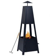 Detailed information about the product Fire Pit Black 35x35x99 cm Steel