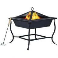 Detailed information about the product Fire Pit Black 42x42x45 Cm Steel