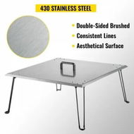 Detailed information about the product Fire Pit Heat Deflector Fire Pit Pan Cover Stainless Steel Foldable Legs