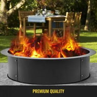 Detailed information about the product Fire Pit Ring 45-Inch Outer/39-Inch Inner Diameter, 3.0mm Thick Heavy Duty Solid Steel, Fire Pit Liner DIY Campfire Ring Above or In-Ground for Outdoor