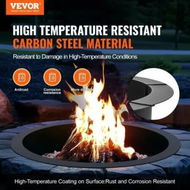 Detailed information about the product Fire Pit Ring Round 40 Inch Outer Steel Liner DIY Campfire Ring Firepit