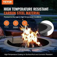 Detailed information about the product Fire Pit Ring w/ BBQ Fire Ring 35 Inch Outer Steel DIY Campfire Firepit