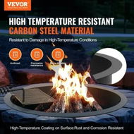 Detailed information about the product Fire Pit Ring w/ BBQ Fire Ring 40 Inch Outer Steel DIY Campfire Firepit