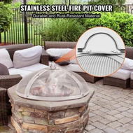 Detailed information about the product Fire Pit Spark Screen Round 30', Reinforced Heavy Duty Steel Metal Cover, Outdoor Firepit Lid, Easy-Opening Top Screen Covers Round with Ring Handle for Outdoor Patio Fire Pits Backyard