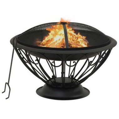 Fire Pit With Poker 75 Cm XXL Steel