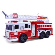 Detailed information about the product Fire Truck Motorized with Lights, Siren Sound, Working Water Pump and Rotating Rescue Ladder Electric, Size 15 Inch for Kids Aged 3 Up Years Old