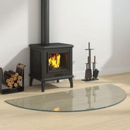 Detailed information about the product Fireplace Glass Plate Half Round 1200x600 mm