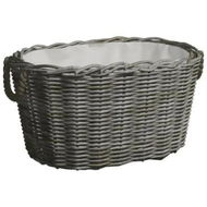 Detailed information about the product Firewood Basket with Carrying Handles 60x40x28 cm Grey Willow