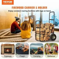 Detailed information about the product Firewood Cart, 220 lbs Weight Capacity, Wood Carrier with Wheels, Binding Rope and Water-Proof Tarp, Utility Log Rack for Storage and Move, Dolly Hauler for Indoor and Outdoor Fireplace, Black