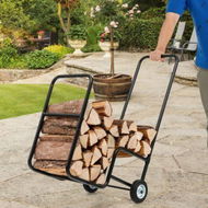 Detailed information about the product Firewood Cart With Durable Rubber Wheels For All-Terrain