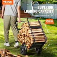 Detailed information about the product Firewood Log Cart Wood Mover Hauler 250 lbs Capacity on PU Wheels Dolly