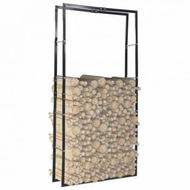 Detailed information about the product Firewood Rack Black 100x25x200 Cm Steel