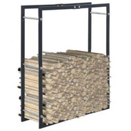 Detailed information about the product Firewood Rack Black 80x25x100 Cm Steel