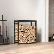 Detailed information about the product Firewood Rack Matt Black 50x28x56 cm Steel