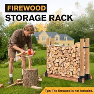 Detailed information about the product Firewood Storage Holder Campfire DIY Fireplace Wood Rack Log Bracket Adjustable Fire Pit Stand Indoor Outdoor Black