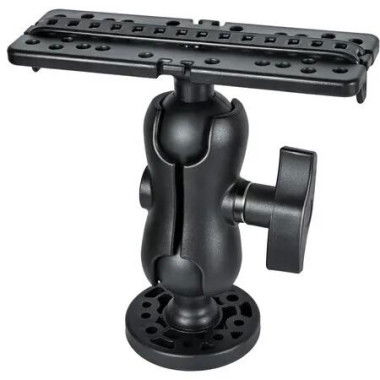 Fish Finder Mount Base,Universal 360 Degrees Rotation Ball-Mount Fish Finder Bracket,Nylon Stainless Steel Electronic Fish Finder Holder